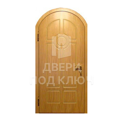 Одностворчатая арочная парадная дверь с утеплением ДПК-12674